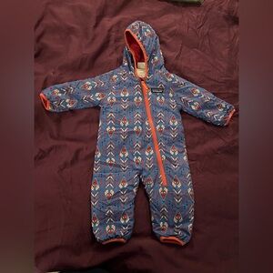 Patagonia Ikat One Piece Reversible Bunting Snow Suit Size 0-3 Months